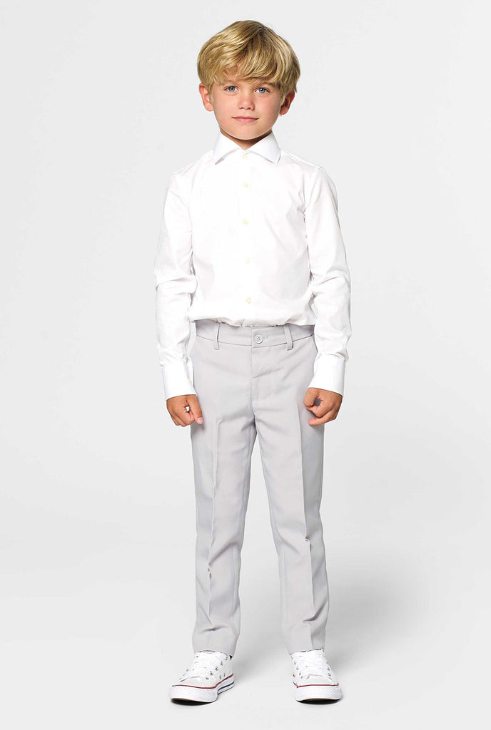 Junge mit fester Farbe Groovy Grey Anzughose für Kinder