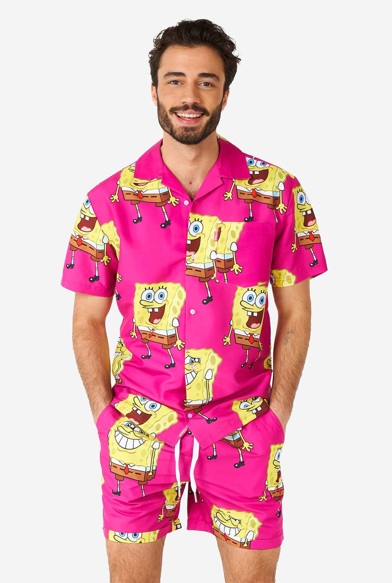 SpongeBob Pink Herren Summer Set OppoSuits