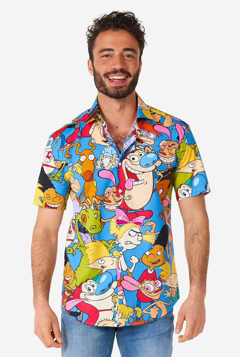 Nickelodeon Cartoons Men s Summer Shirt OppoSuits