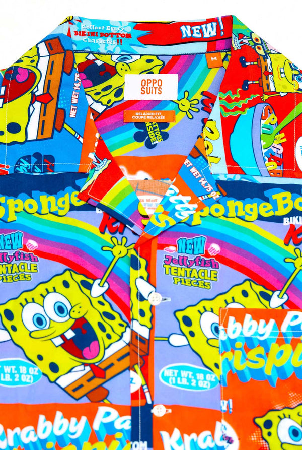 Hawaiihemd mit SpongeBob-Müslischachtel-Aufdruck