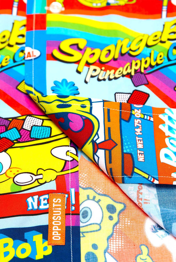 Hawaiihemd mit SpongeBob-Müslischachtel-Aufdruck