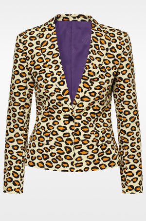 Blazer mit Jaguar-/Leoparden-Print