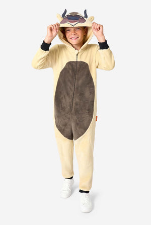 Kind im Avatar-Appa-Onesie