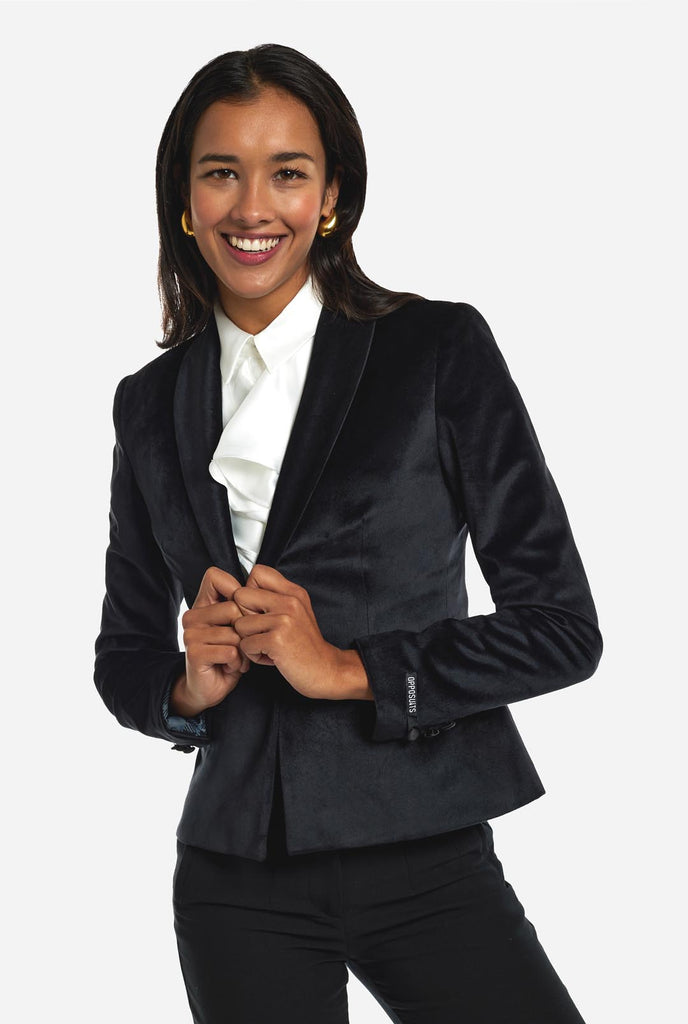 Damen trägt Dinner Jacket Black Blazer