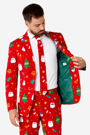 Mann, der roten Weihnachtsanzug trägt
