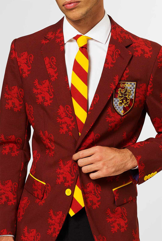 Harry Potter Red Gryffindor Anzug vom Mann getragen