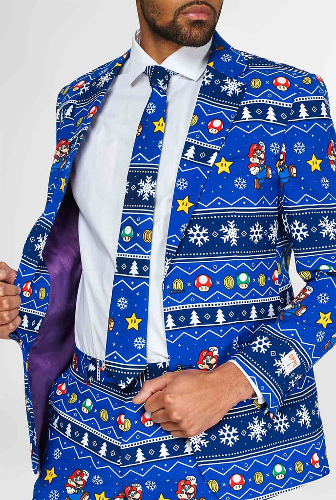 Super Mario -Anzughose mit Weihnachtsthemen