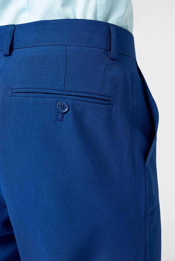 Dunkelblaue Hosen. Nahaufnahme