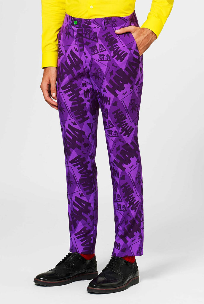 Der Joker -lila Hose von Mann getragen, teil von anzug