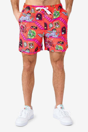 Mann, der Sommer short trägt, mit Rick und Morty Print