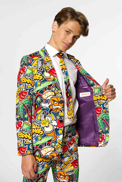 Crazy Retro Anzug Street Vibes für jugendliche Jungen, die von Jungen getragen werden