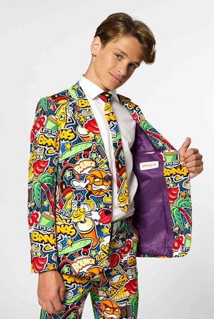 Crazy Retro Anzug Street Vibes für jugendliche Jungen, die von Jungen getragen werden