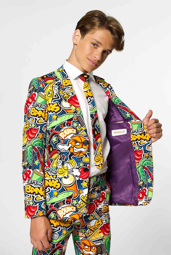 Crazy Retro Anzug Street Vibes für jugendliche Jungen, die von Jungen getragen werden