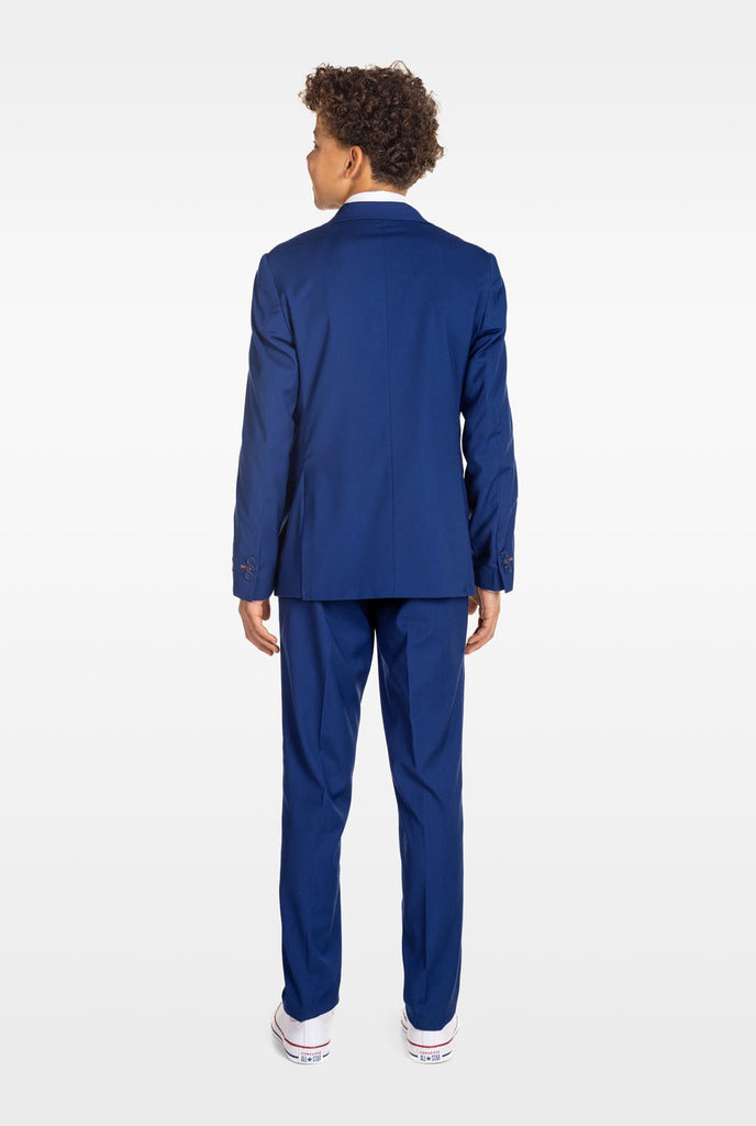 Teen wearing OppoSuits Daily blue teen boys suit