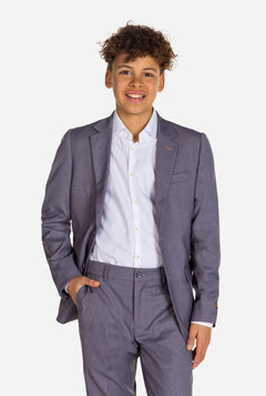 Teenager trägt OppoSuits Daily Grey Teenager-Anzug für Jungen
